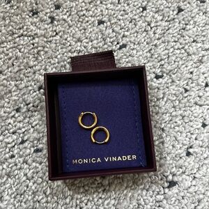 Monica Vinader Gold Mini Huggie Earrings